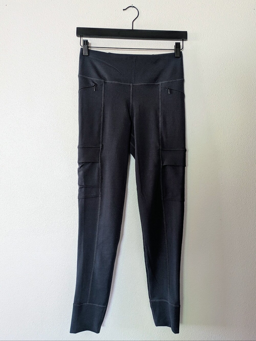 Free Country Leggings Charcoal Pockets Medium